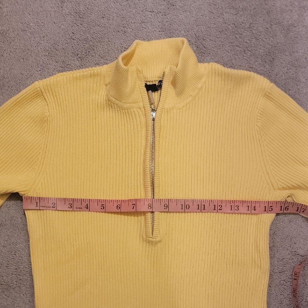 Boston Proper Yellow Ribbed Sweater - Picture 4 of 8
